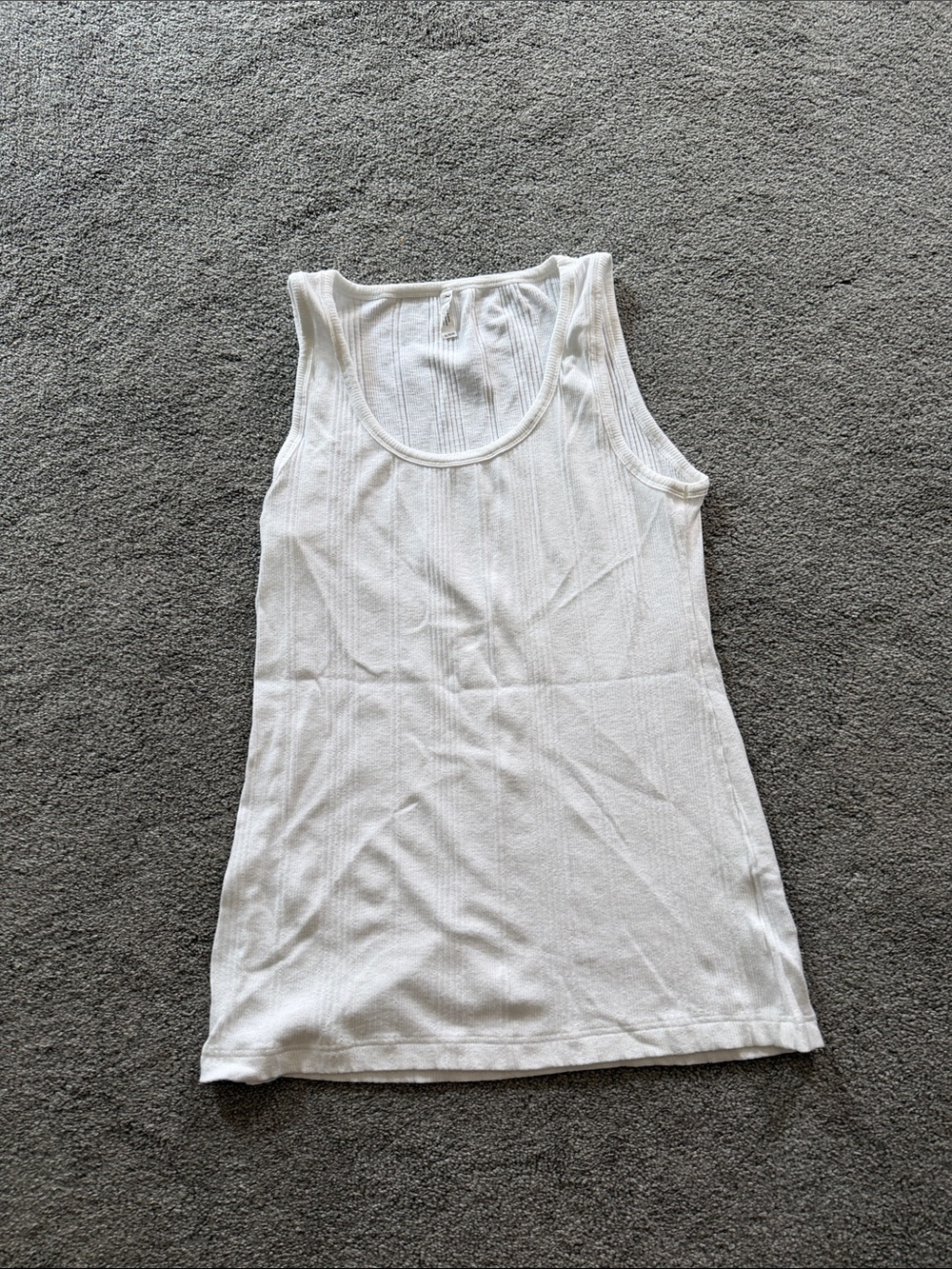 Jockey White Ribbed Tank XL